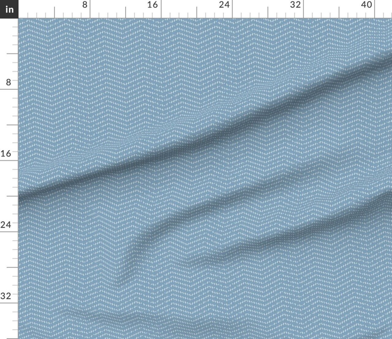 Abstract Geometric Chevron Shapes Waves Simple Monochrome Texture Minimalist Wavy Blue Small Scale Faux Texture Blue And White Contemporary Custom Printed Fabric by Spoonflower Various Fabrics by the Yard or Fat Quarter